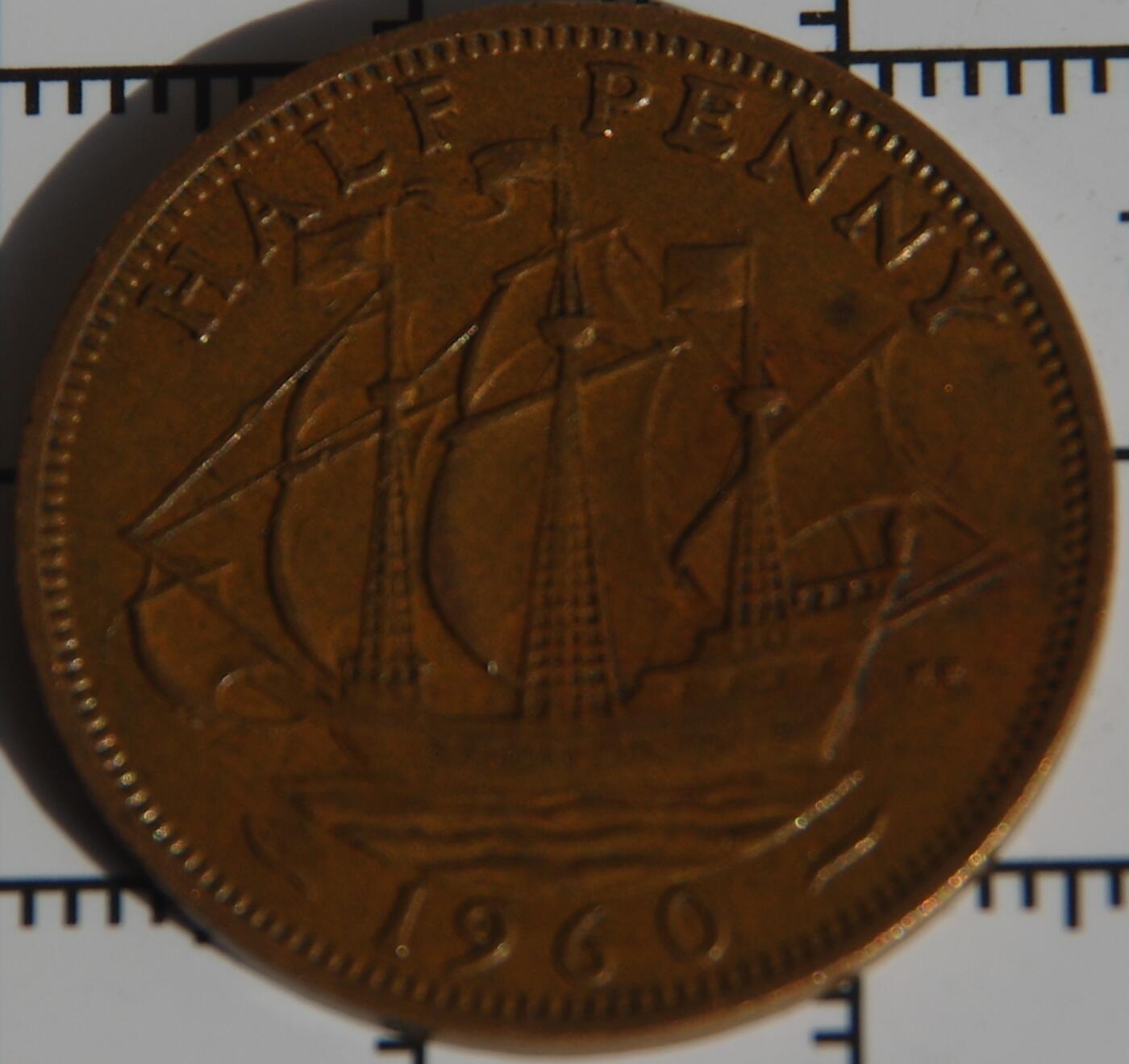 牛蛙牛蛙：银币、外币、化石标本 英国1960年1便士帆船