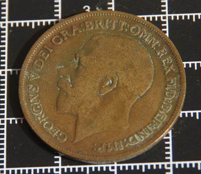 牛蛙牛蛙：银币、外币、化石标本 - 英国乔治五世1918年半便士硬币