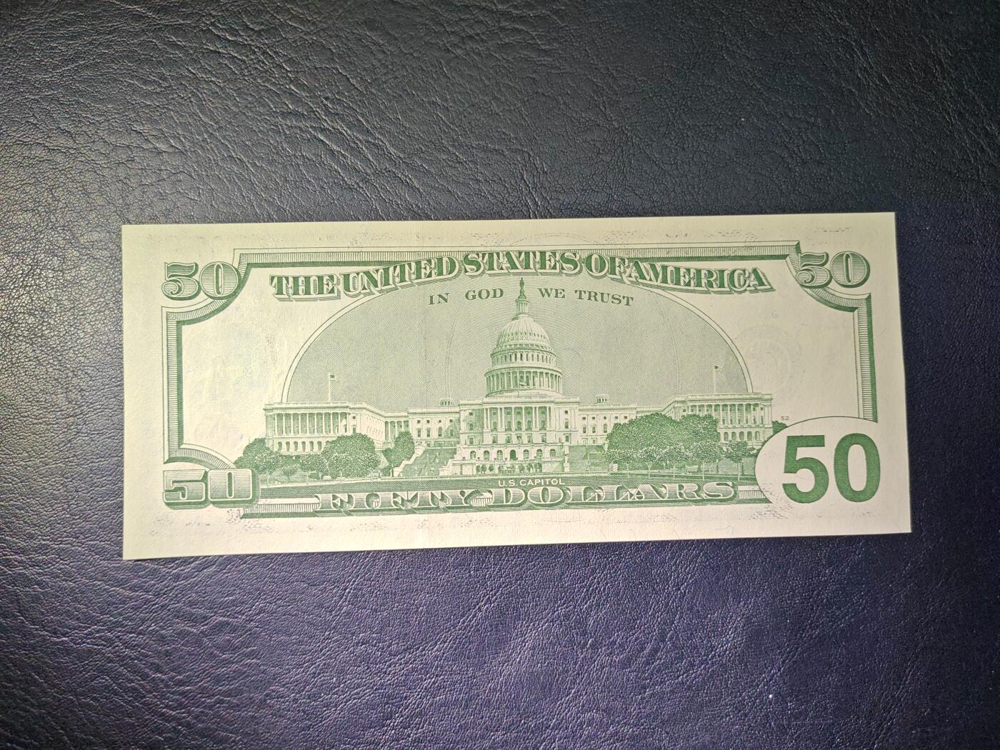 美国纸币 1996年 黑白大头版 50美元 全新UNC 美国纸币 1996年 黑白大头版 50美元 全新UNC