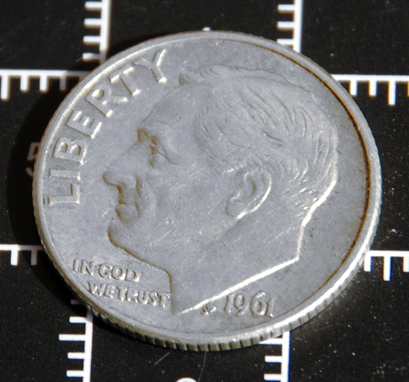 牛蛙牛蛙：银币、外币、化石标本 美国1961年10分银币罗斯福