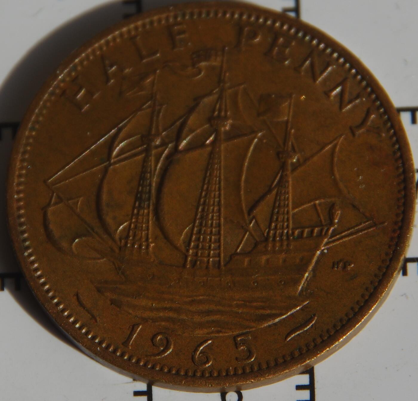 牛蛙牛蛙：银币、外币、化石标本 英国1965年1便士帆船