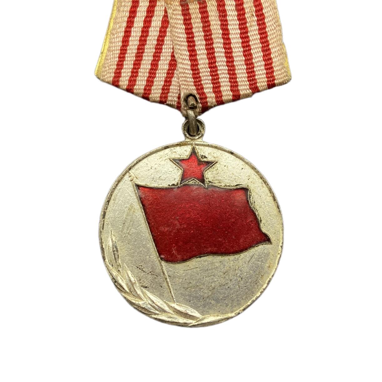 社会主义时期 阿尔巴尼亚杰出服务勋章 带1982年证书