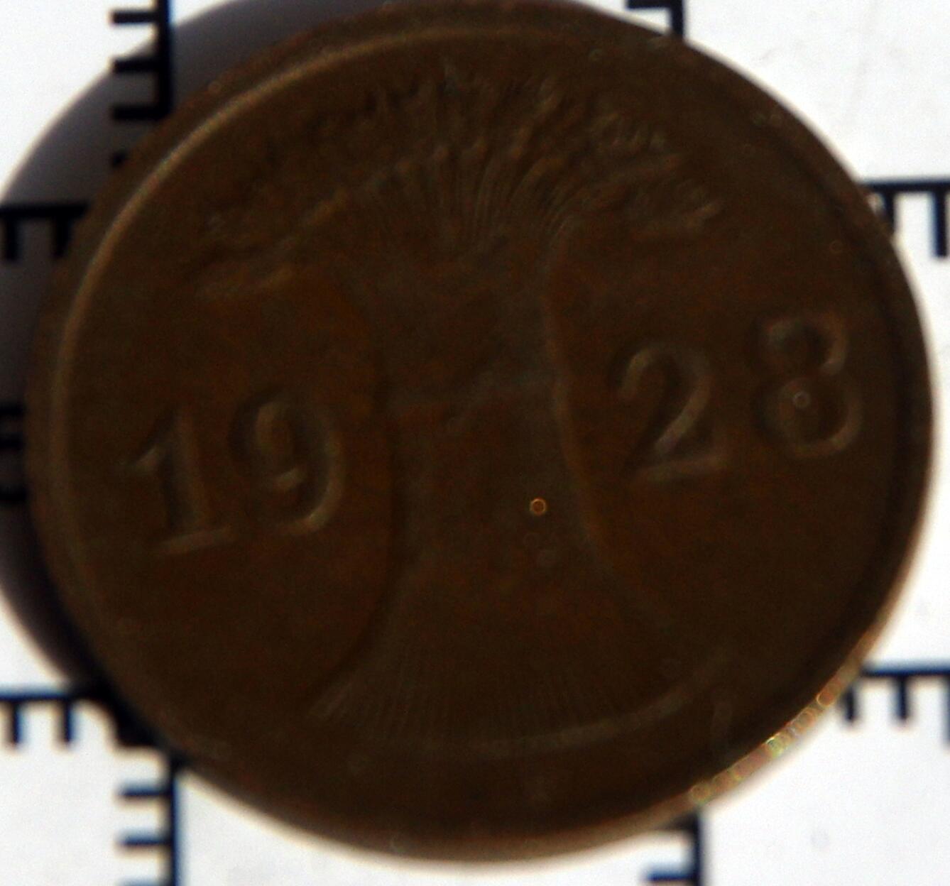 牛蛙牛蛙：银币、外币、化石标本 瑞士1928年1生丁