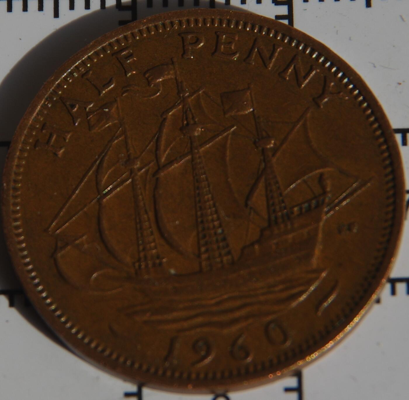 牛蛙牛蛙：银币、外币、化石标本 英国1960年1便士帆船