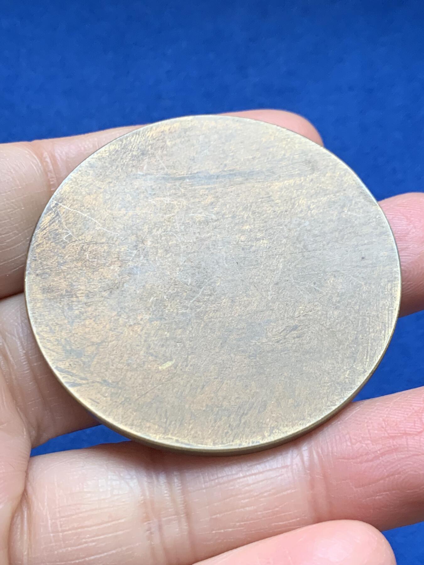 《竞宝斋》第357场 周日，周一  2场连拍 （全场包邮） 意大利全能老人家 切利尼 纪念章 人物形象细腻 代表作品《枫丹白露的狄安娜》《珀耳修斯与美杜萨》 41.55克 50.5mm