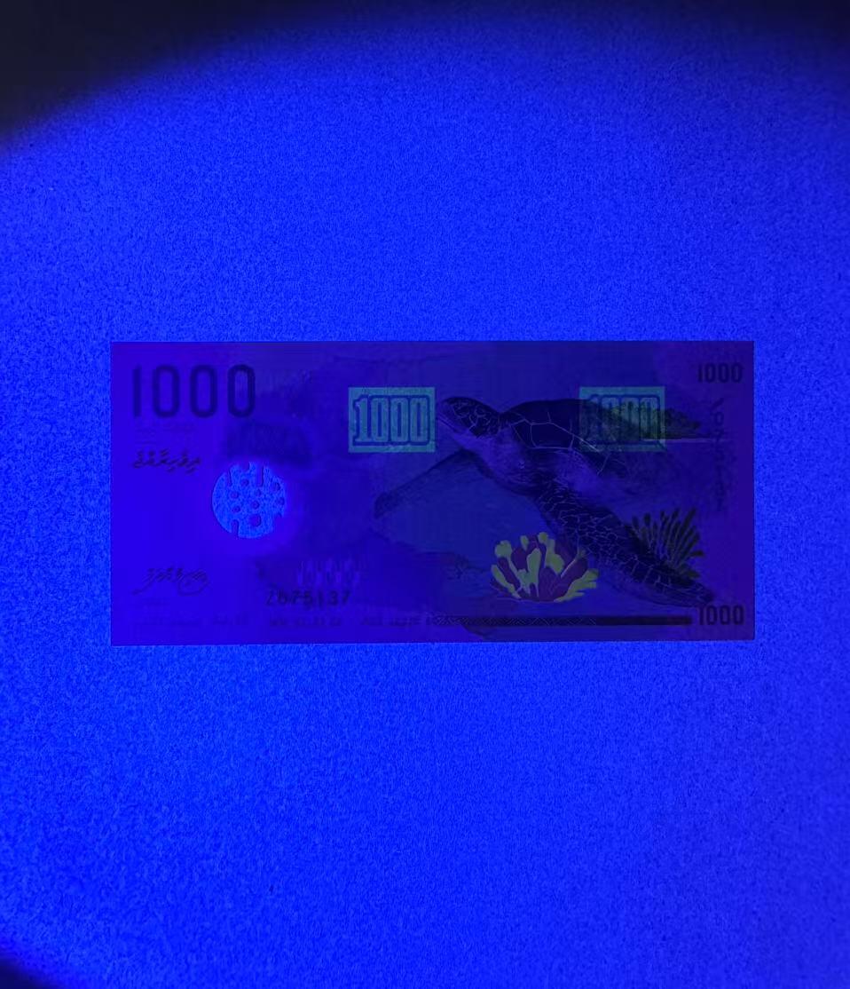 【Blue Auction】✨世界纸币精拍第624期【精】 【稀少补号】马尔代夫 2015年1000拉菲亚 UNC （中间有指甲印）