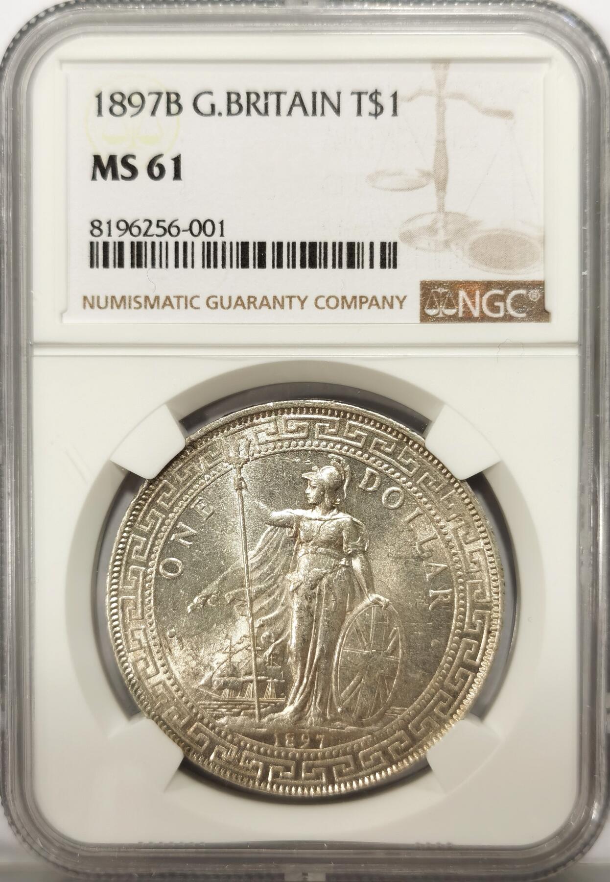 博洋堂“不负春光”二月精品专场暨第112期（全场包邮） NGC MS61 站洋1897B一元  原光美品