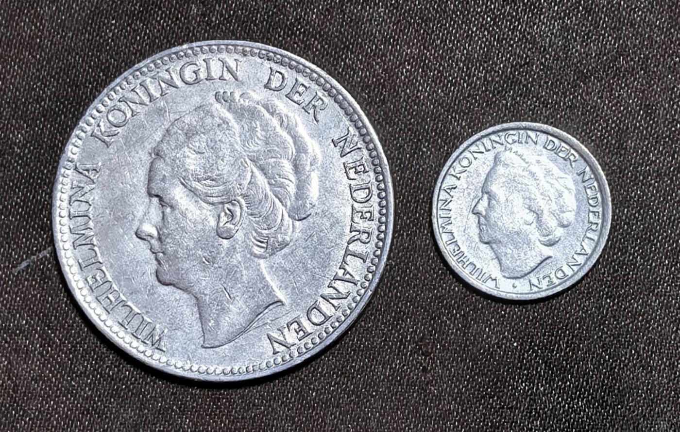 北京马甸外国币专卖第135期，外国币专场，陆续上拍，欢迎关注 荷兰1盾，1/10盾银币2枚
