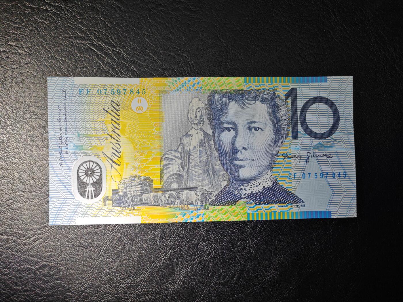 澳大利亚  2007年 10元 塑料钞  全新UNC 单价