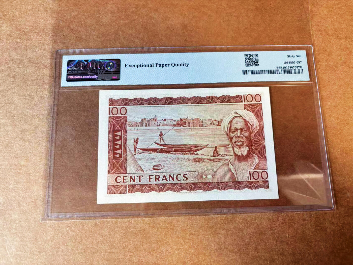 【Blue Auction】✨世界纸币精拍第624期【精】 马里 1960年100法郎 PMG66EPQ 背面风土人情