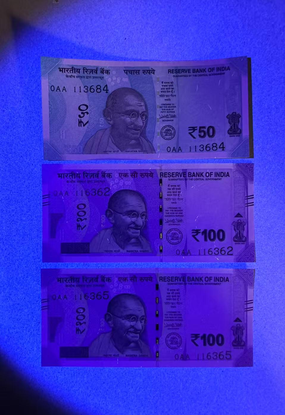 【Blue Auction】✨世界纸币精拍第624期【精】  【一组3张0AA首发冠】印度 50-100比索 全新UNC