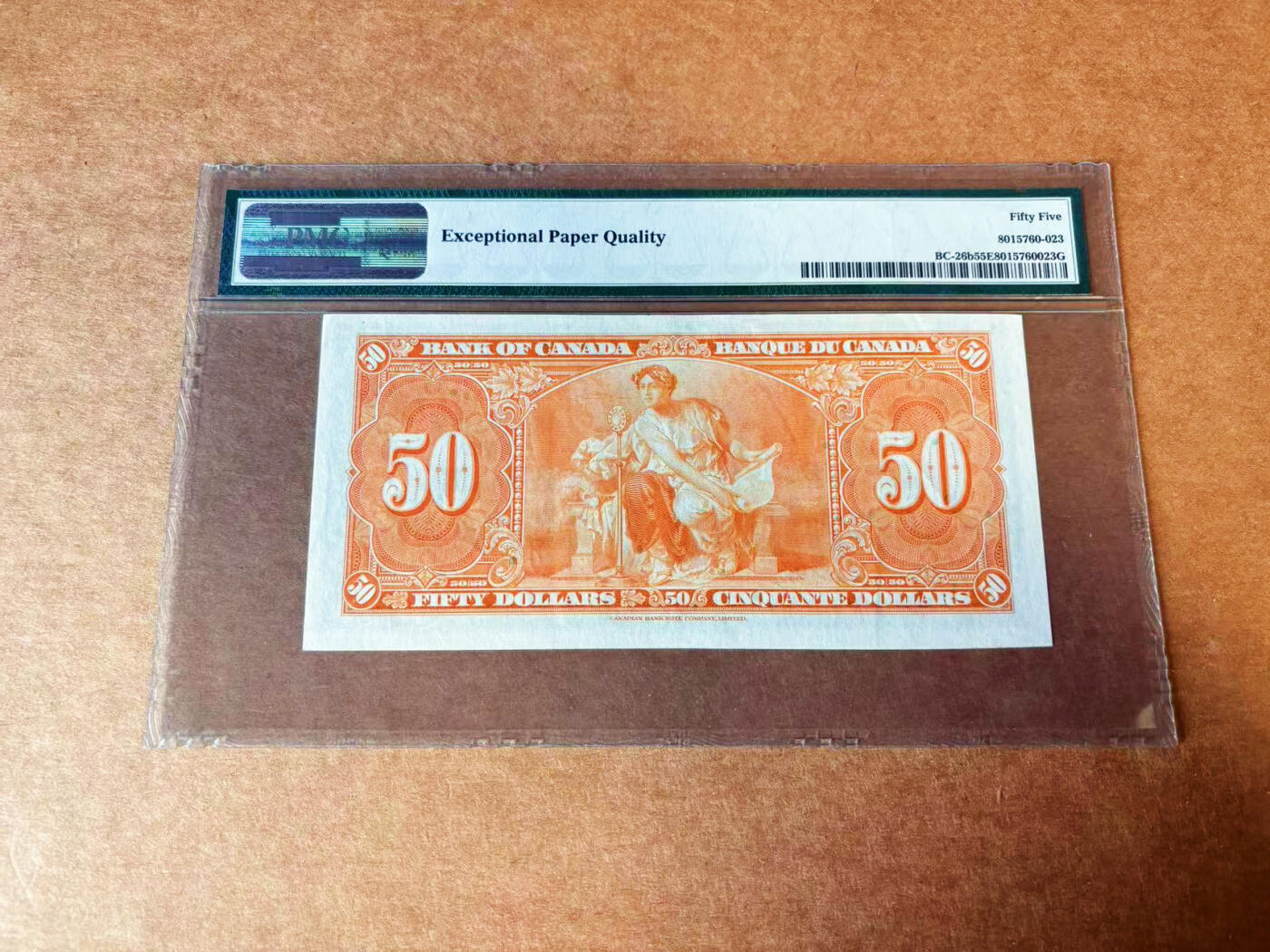 【Blue Auction】✨世界纸币精拍第624期【精】 加拿大 1937年50元 英王乔六 雕刻精美 橘色调很吸引眼球 PMG55EPQ 原票好品 老壳 凑套必备