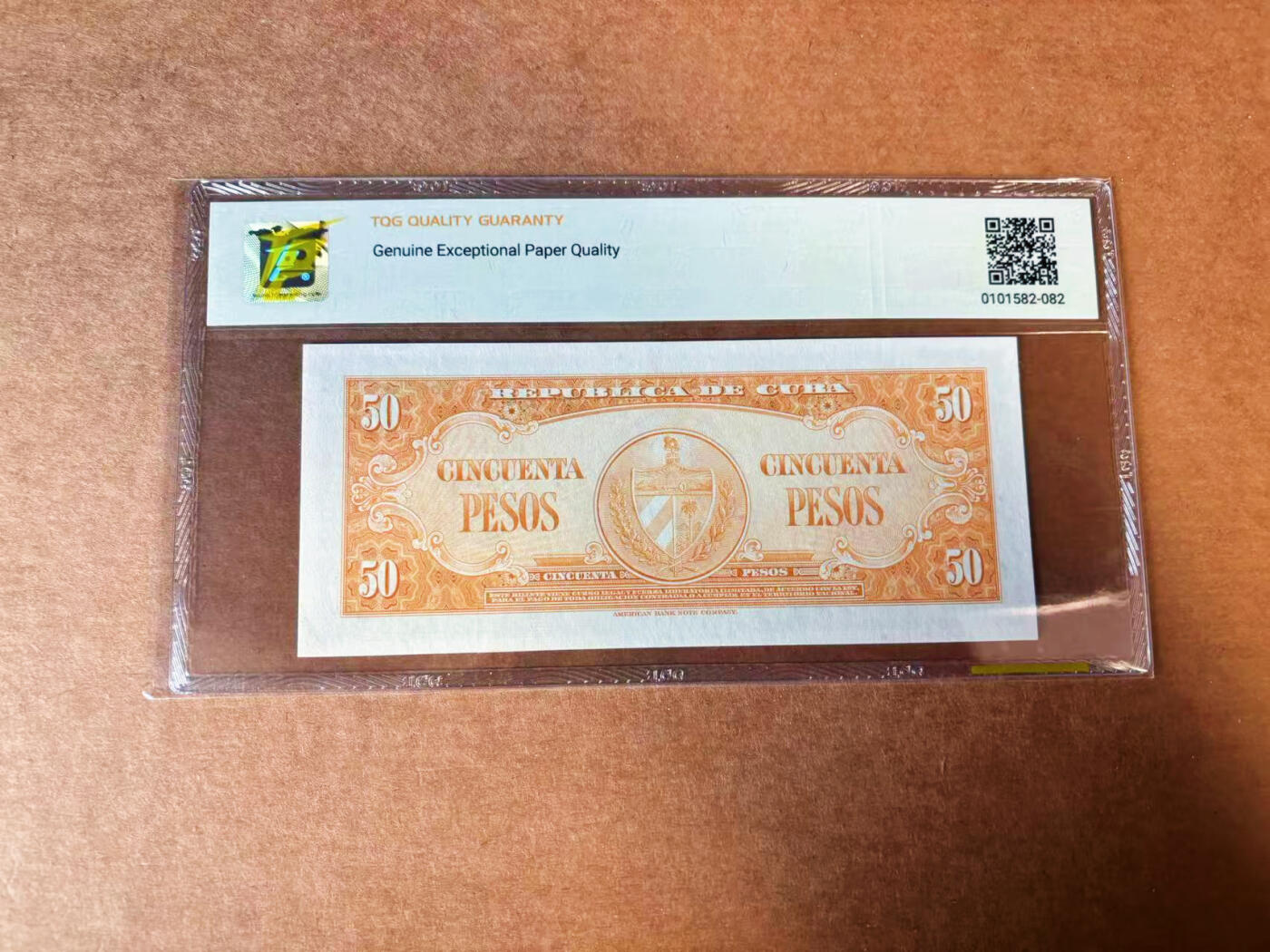 【Blue Auction】✨世界纸币精拍第624期【精】 古巴 1958年50比索 TQG66EPQ 