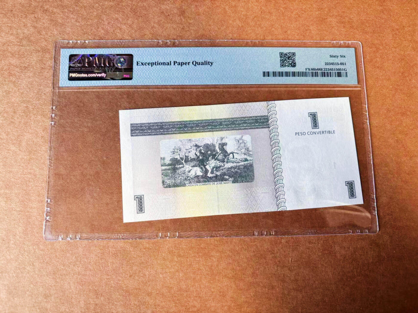 【Blue Auction】✨世界纸币精拍第624期【精】 古巴 2007年1比索 PMG66EPQ 