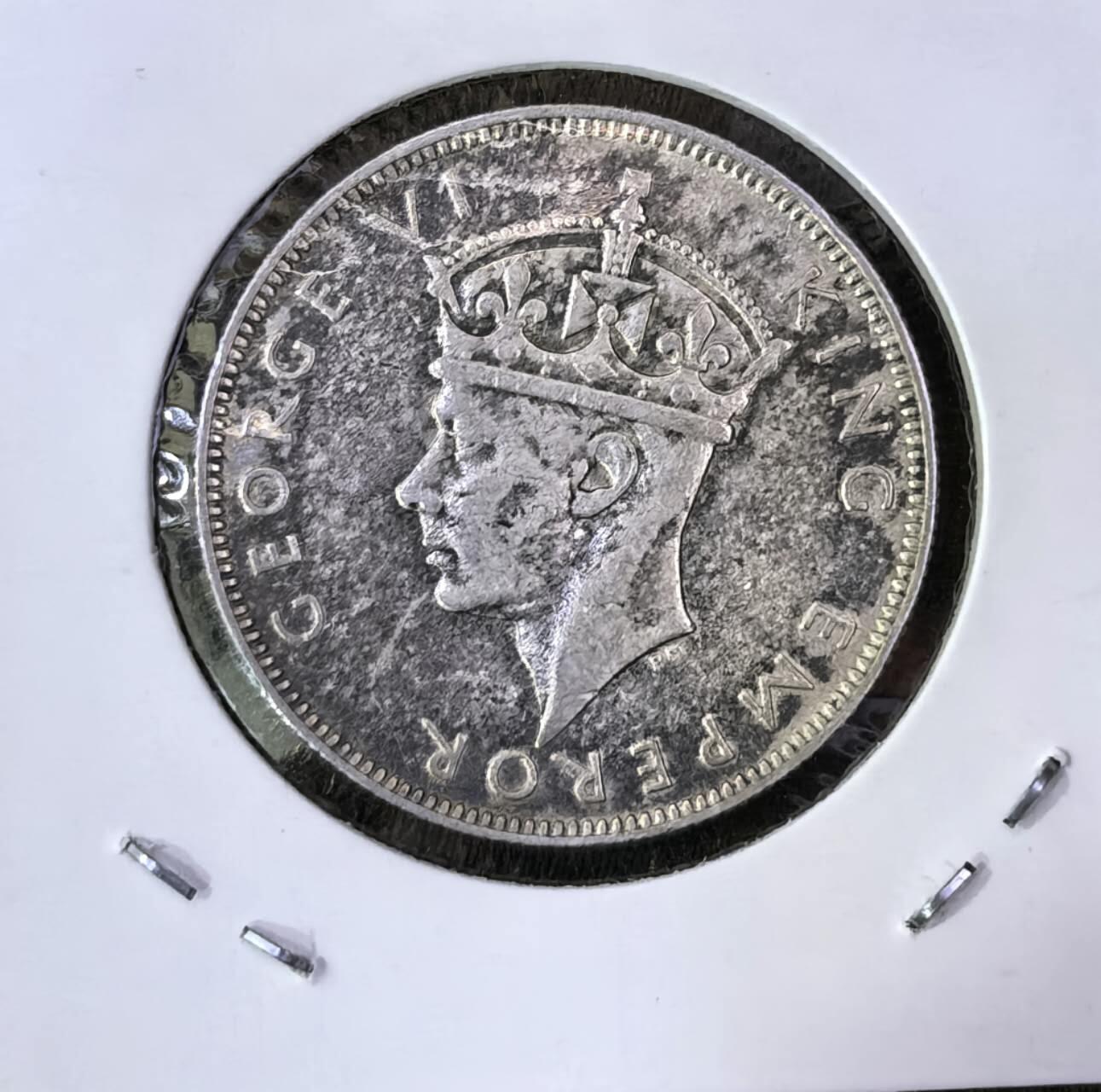 北京马甸外国币专卖第135期，外国币专场，陆续上拍，欢迎关注 英属塞舌尔1939年乔治六世1卢比银币 独年版 30mm