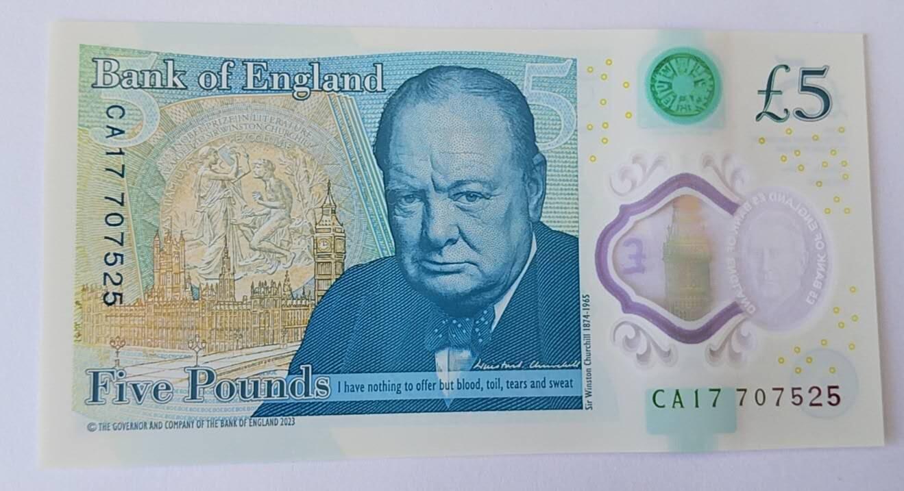 天和轩精品钱币第58场 全新UNC  新版本英国5塑料钞