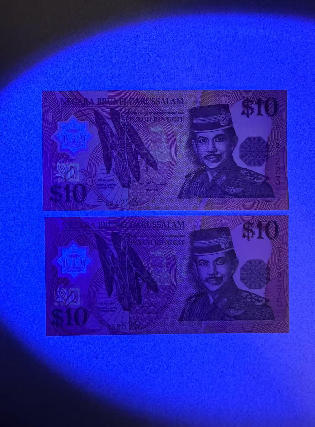 【Blue Auction】✨世界纸币精拍第624期【精】 【一组2张 首发冠】文莱 10林吉特 塑料钞 全新UNC