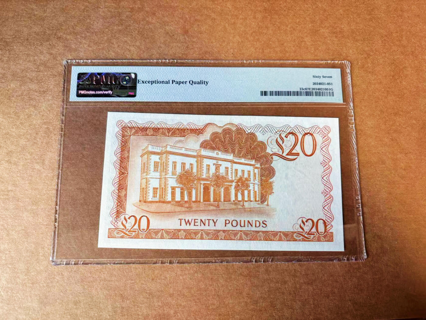 【Blue Auction】✨世界纸币精拍第624期【精】 【仅1张更高分】直布罗陀 1986年20镑 高冠女王 PMG67EPQ 高分 该套筋票面值