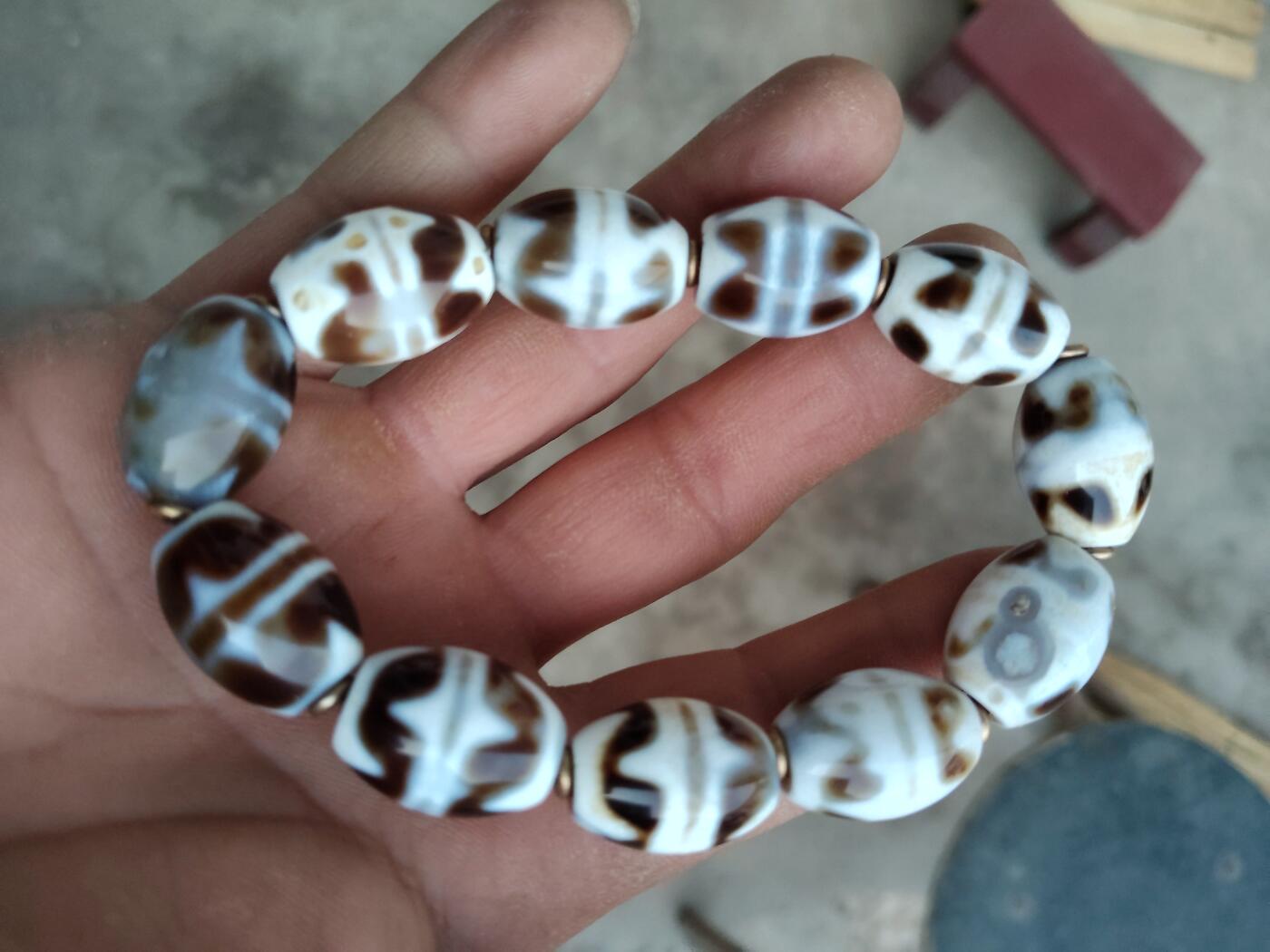 杂项专场 虎牙天珠手串