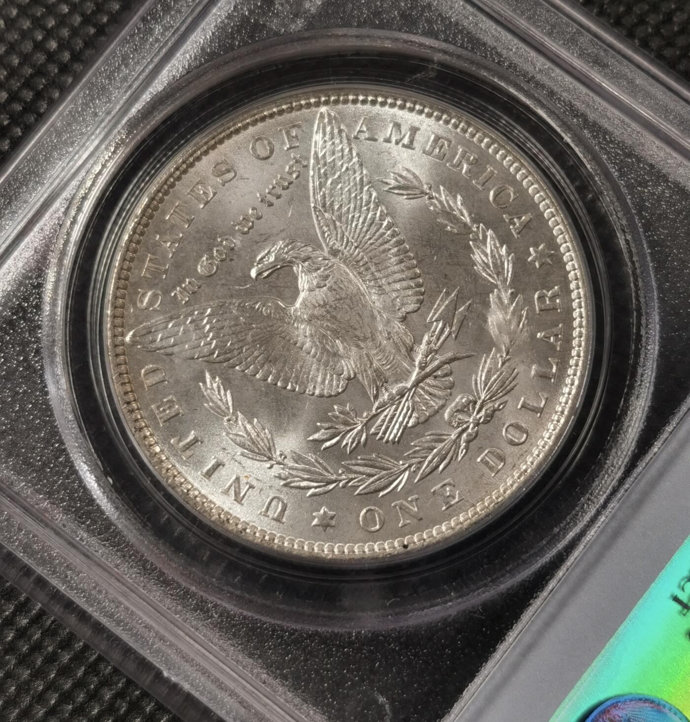 “银华永恒·摩根之光”  甄臻铺-摩根专场（第6期） PCGS-MS63 1886年摩根，少见老盒子