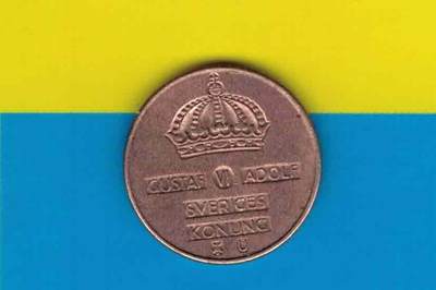瑞典1963年1欧尔 欧洲硬币 实物图 近九品 - 瑞典1963年1欧尔 欧洲硬币 实物图 近九品