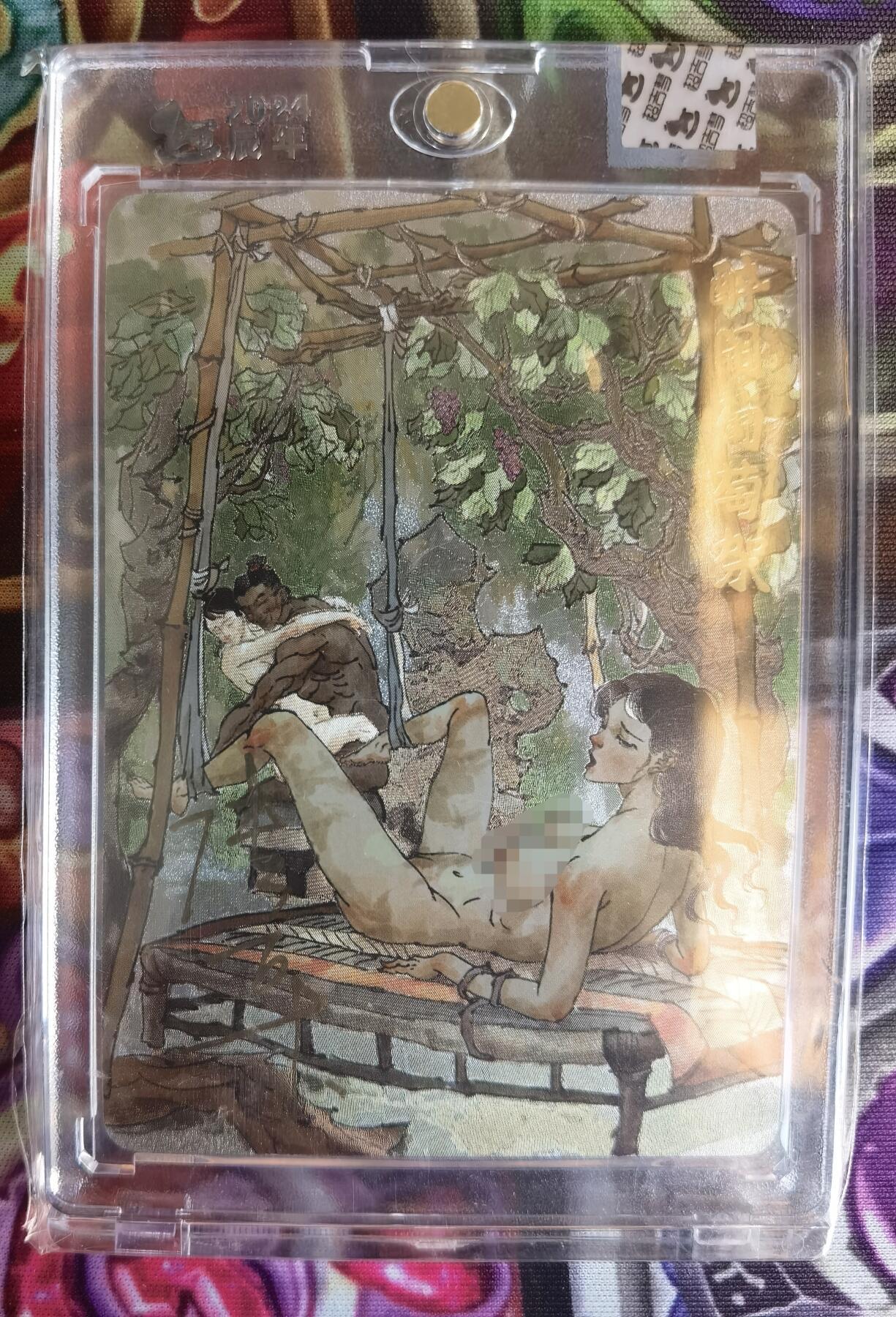 奇趣收藏卡牌拍卖第11场暨惊蛰精品专场（持续更新中，全场包邮，收拍品免费上拍） 【亲签卡】官封卡砖 超吉梦X张导 金瓶梅人物绣像收藏卡 张导亲签特卡《醉卧葡萄架》粗闪 编号09/50