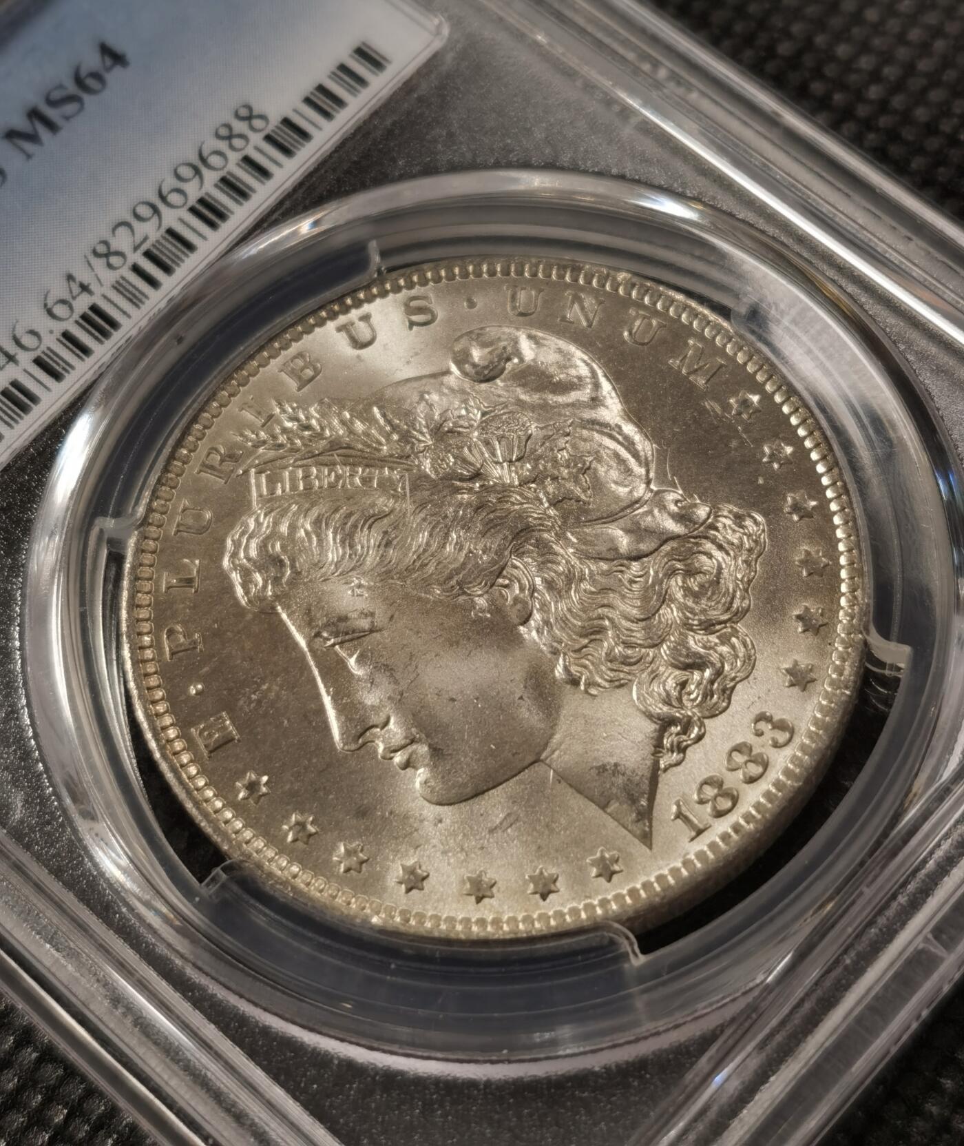 “银华永恒·摩根之光”  甄臻铺-摩根专场（第6期） PCGS-MS64 1883年O版摩根