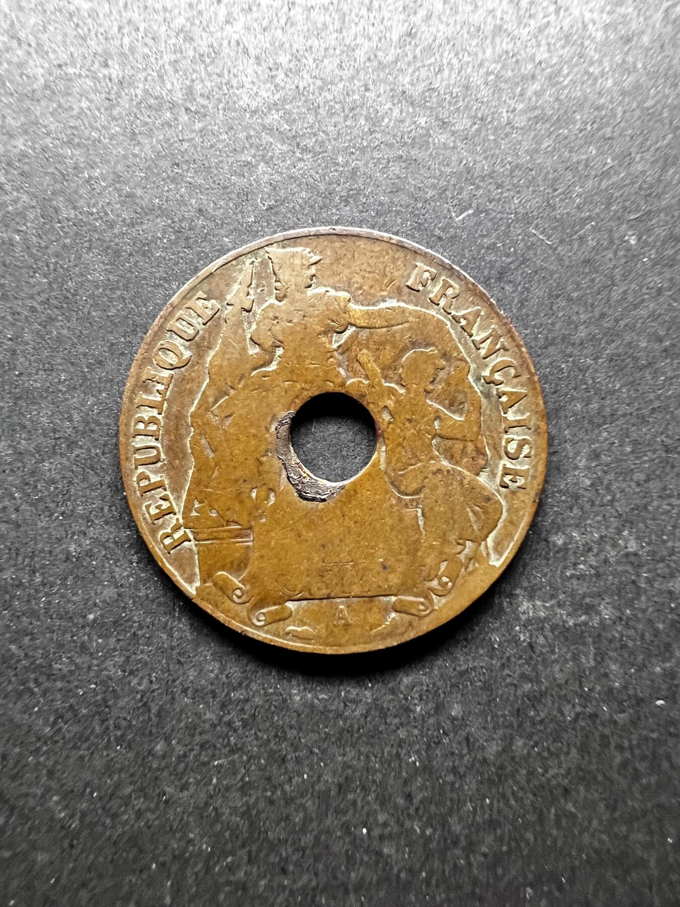 聚福钱庄★世界钱币第二期 全场包邮 欢迎参拍 法属印支1926年百分之一铜币