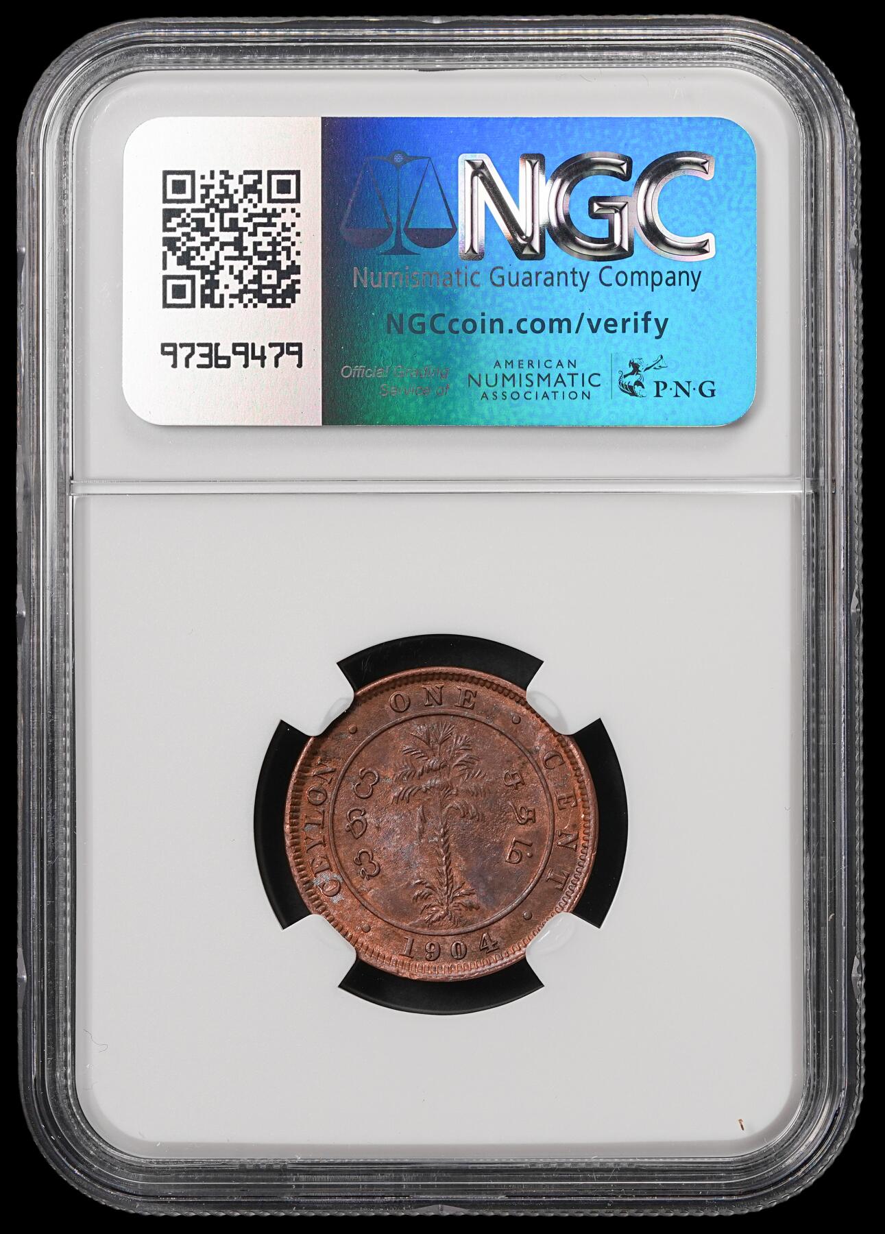 修遠堂世界钱币第五十九期 NGC MS64RB 1890年英属锡兰1分铜币