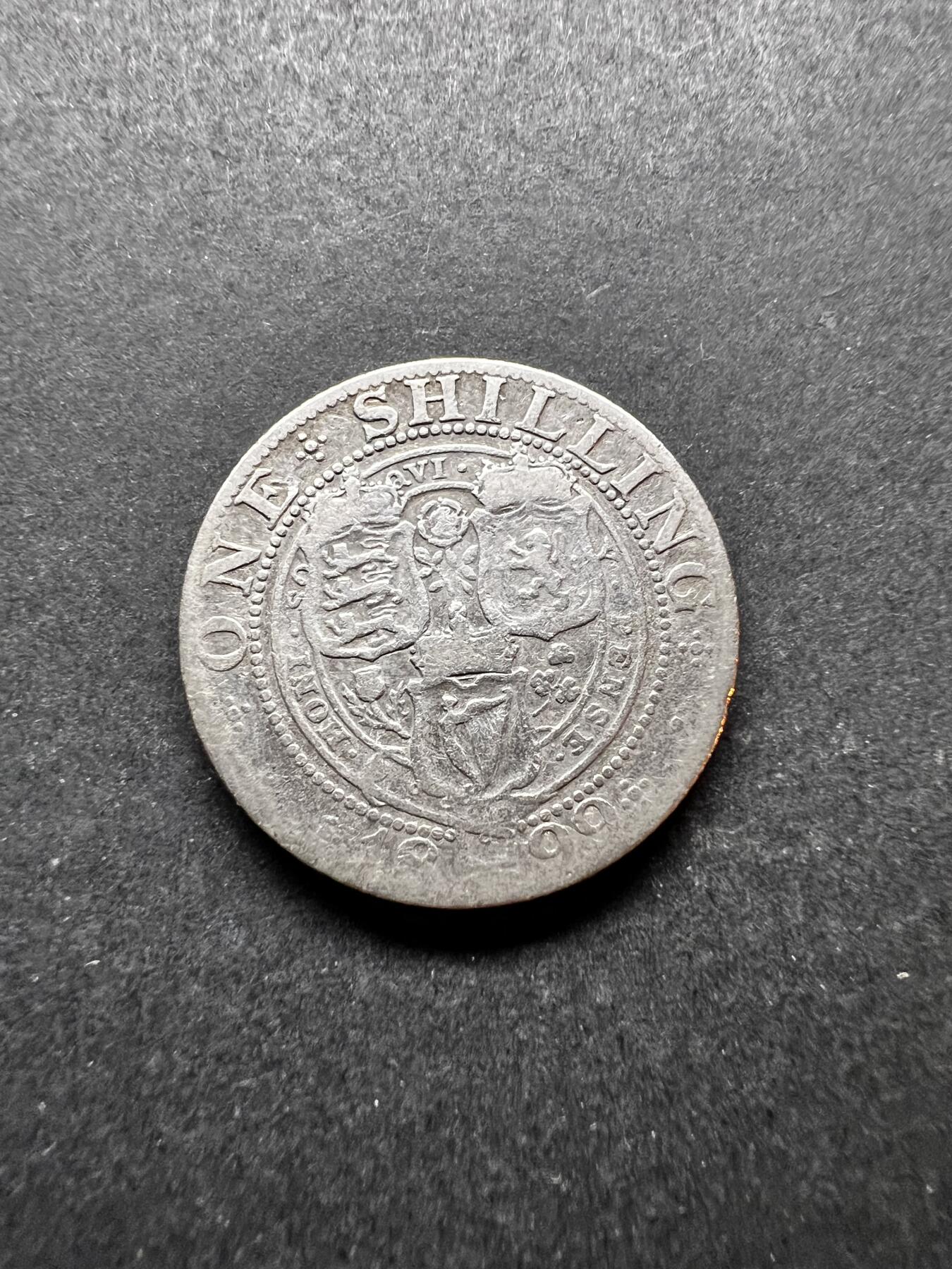 聚福钱庄★世界钱币第二期 全场包邮 欢迎参拍 英国1899年维多利亚披纱1先令银币