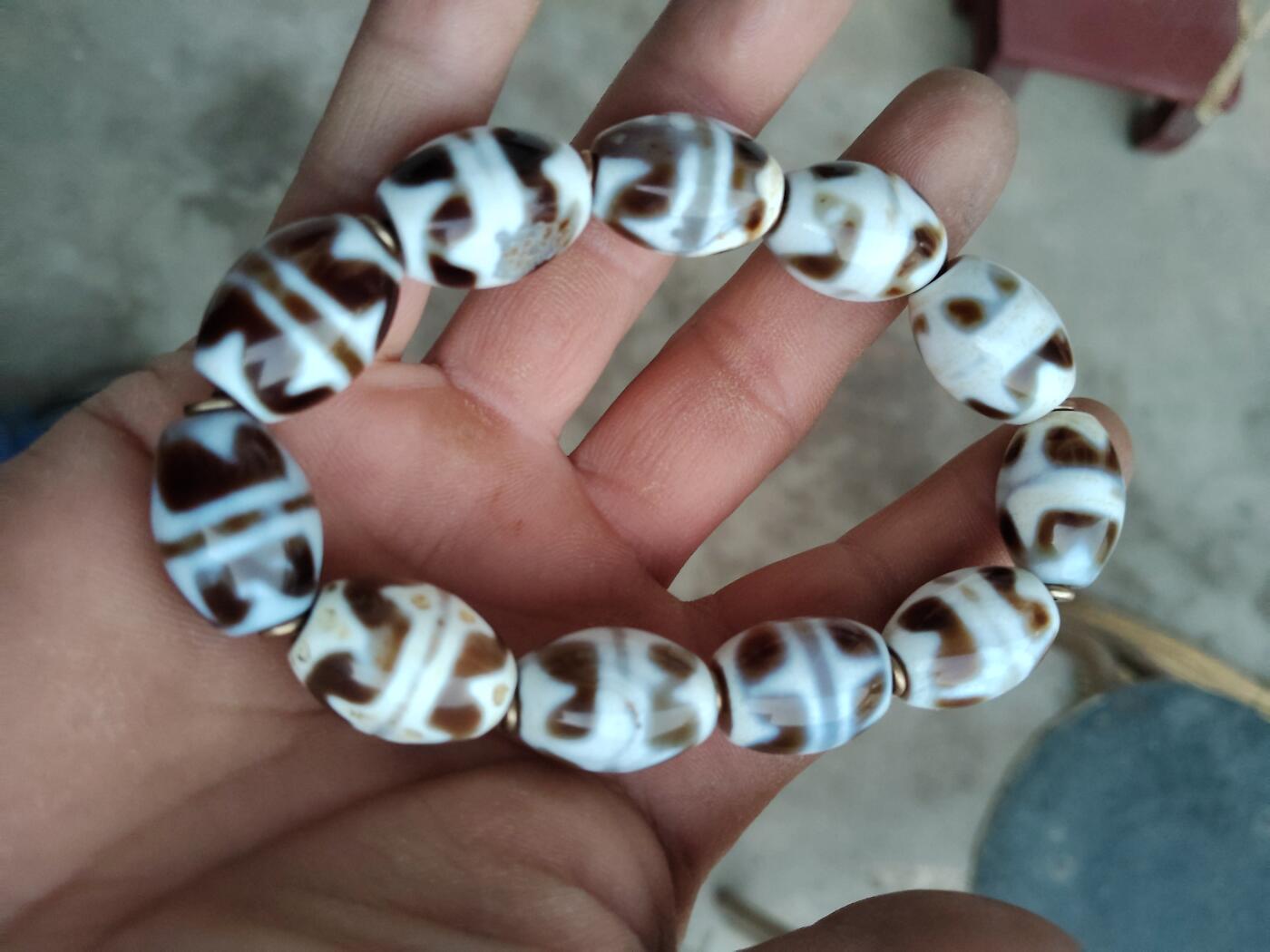 杂项专场 虎牙天珠手串