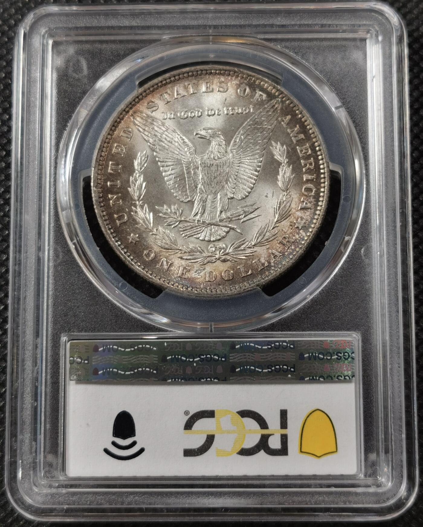 “银华永恒·摩根之光”  甄臻铺-摩根专场（第6期） PCGS-MS65 1896年摩根，绝美幻彩包浆