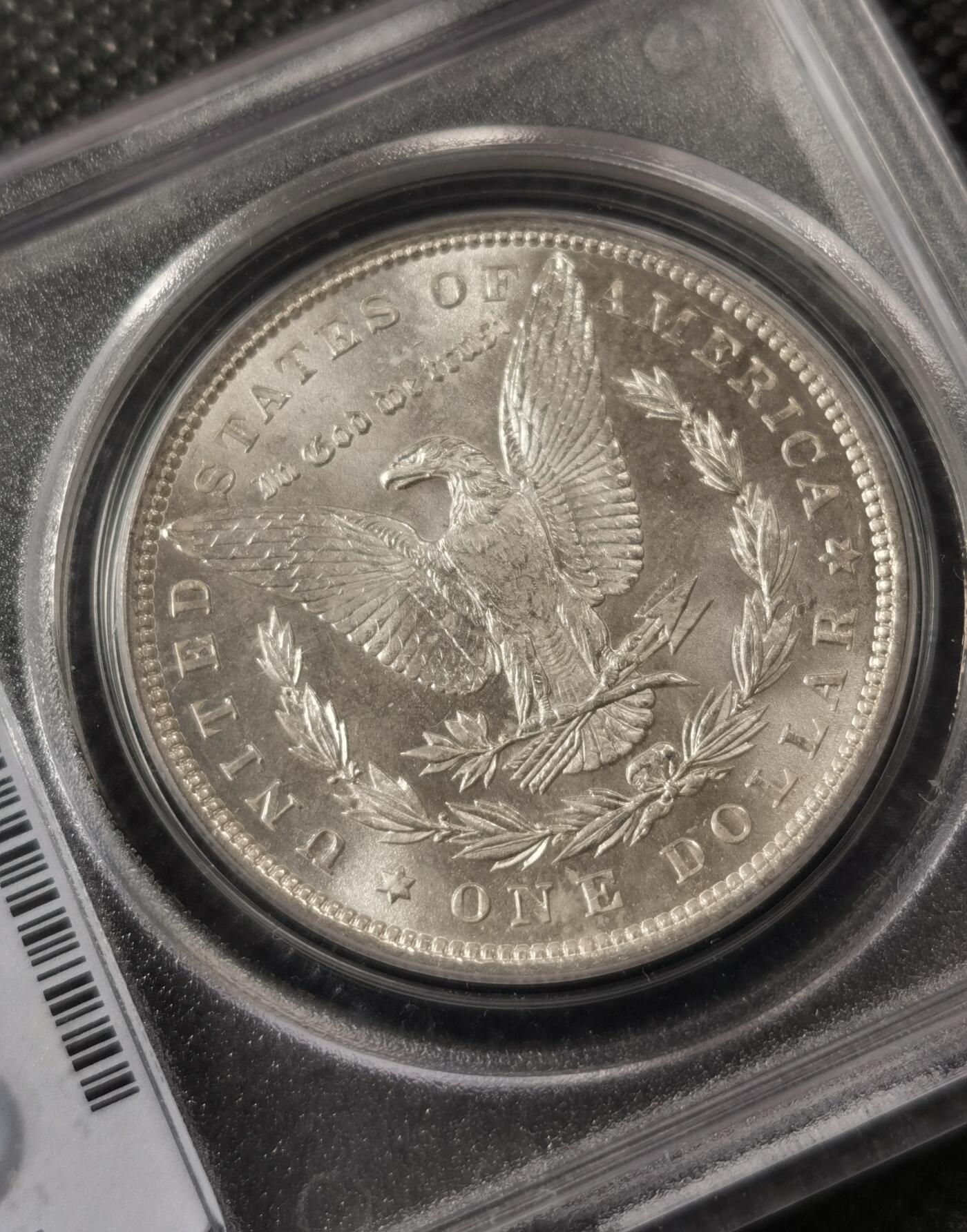 “银华永恒·摩根之光”  甄臻铺-摩根专场（第6期） PCGS-MS65 1896年摩根，少见老盒子