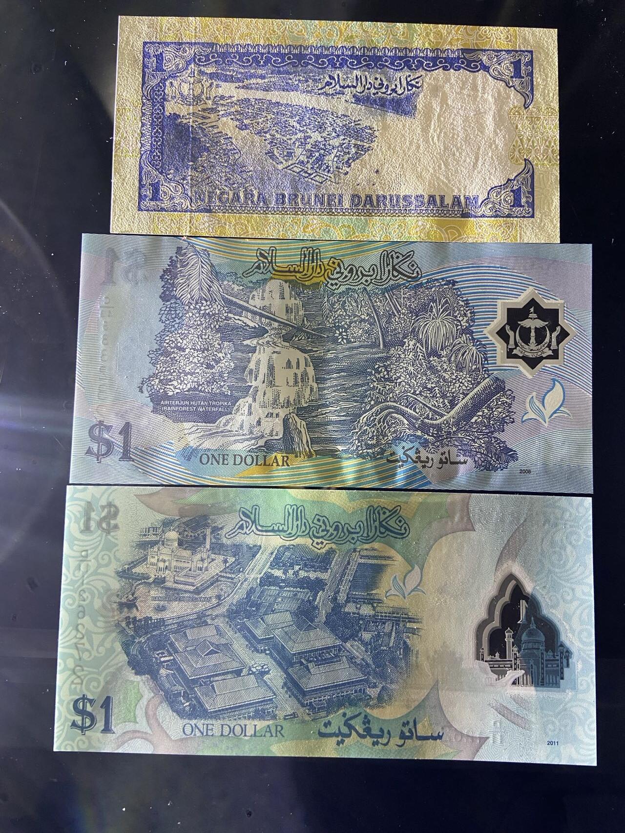 【炜奕收藏】，第二十六期 文莱不同版本1林吉特，UNC品相