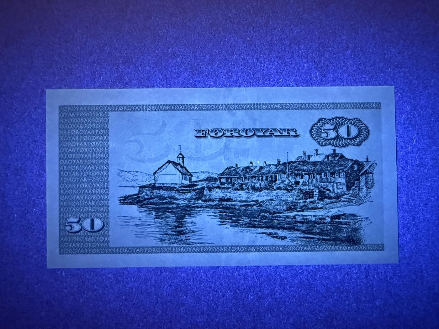 《艾美收藏》(原张总收藏)第189期-周一外币畅拍场 法罗群岛50克朗 UNC 1994年 法罗岛民族英雄颇尔 A0冠