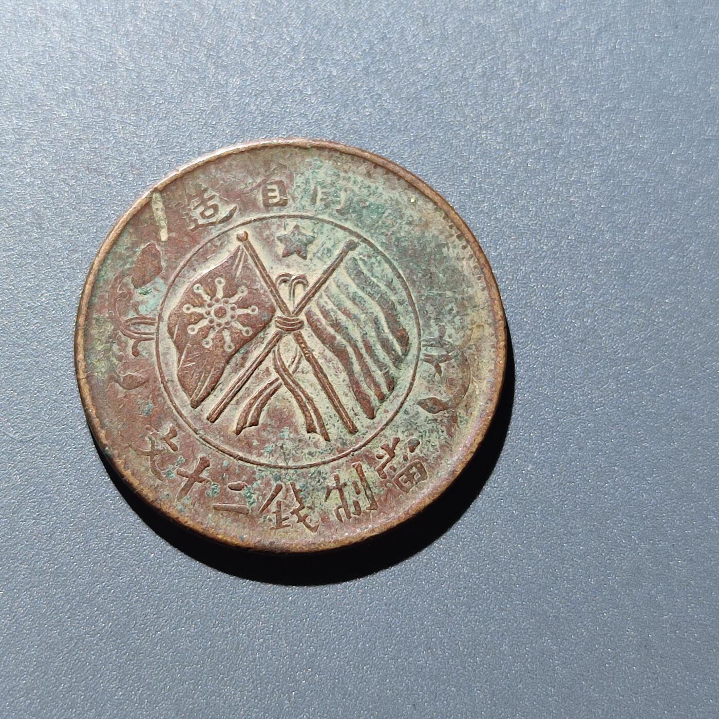 PCAI钱币28-243  钱币小专场 双𣄃二十文