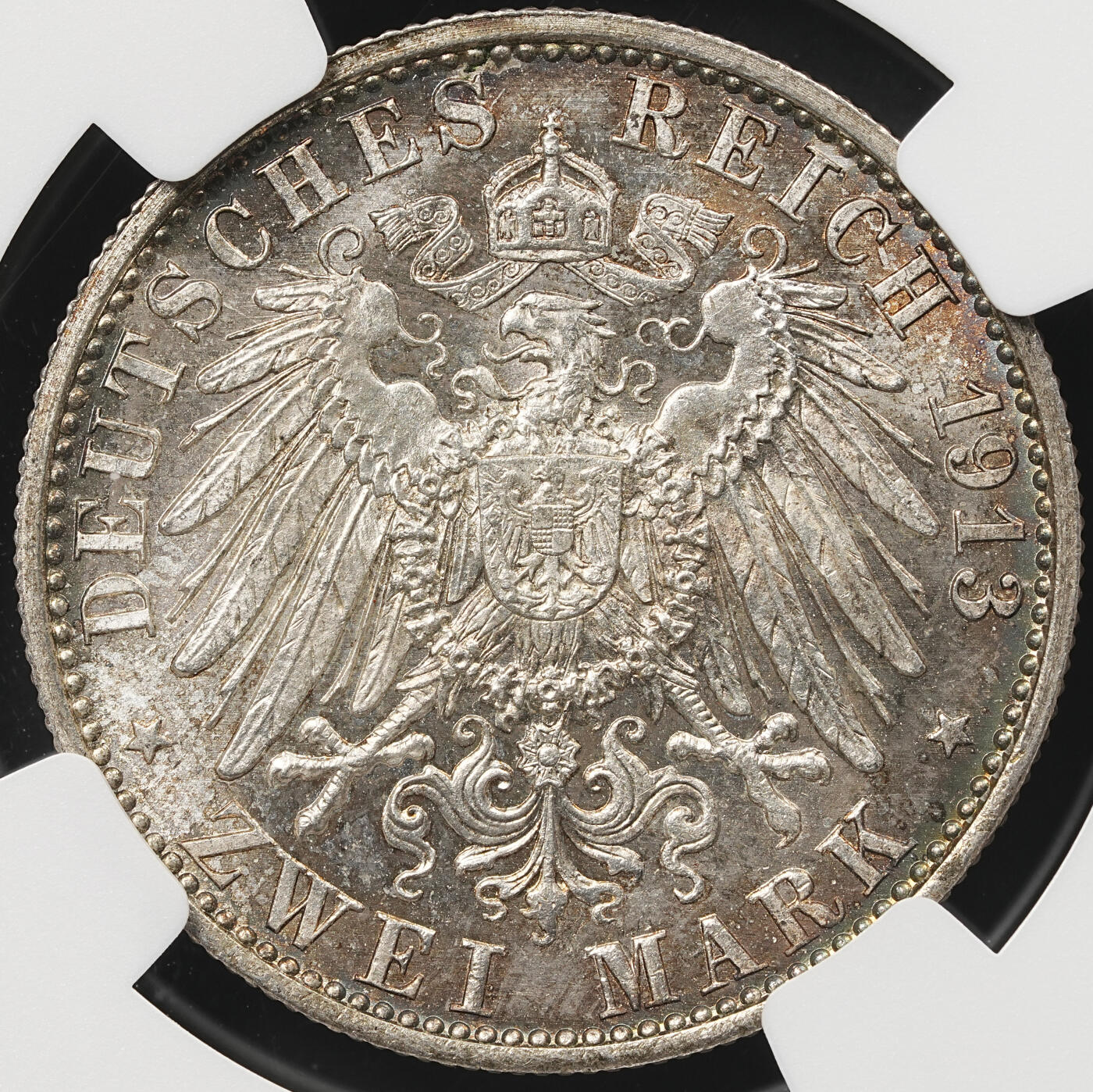 修遠堂世界钱币第五十九期 NGC MS64 1913年威廉二世执政25周年纪念2马克银币