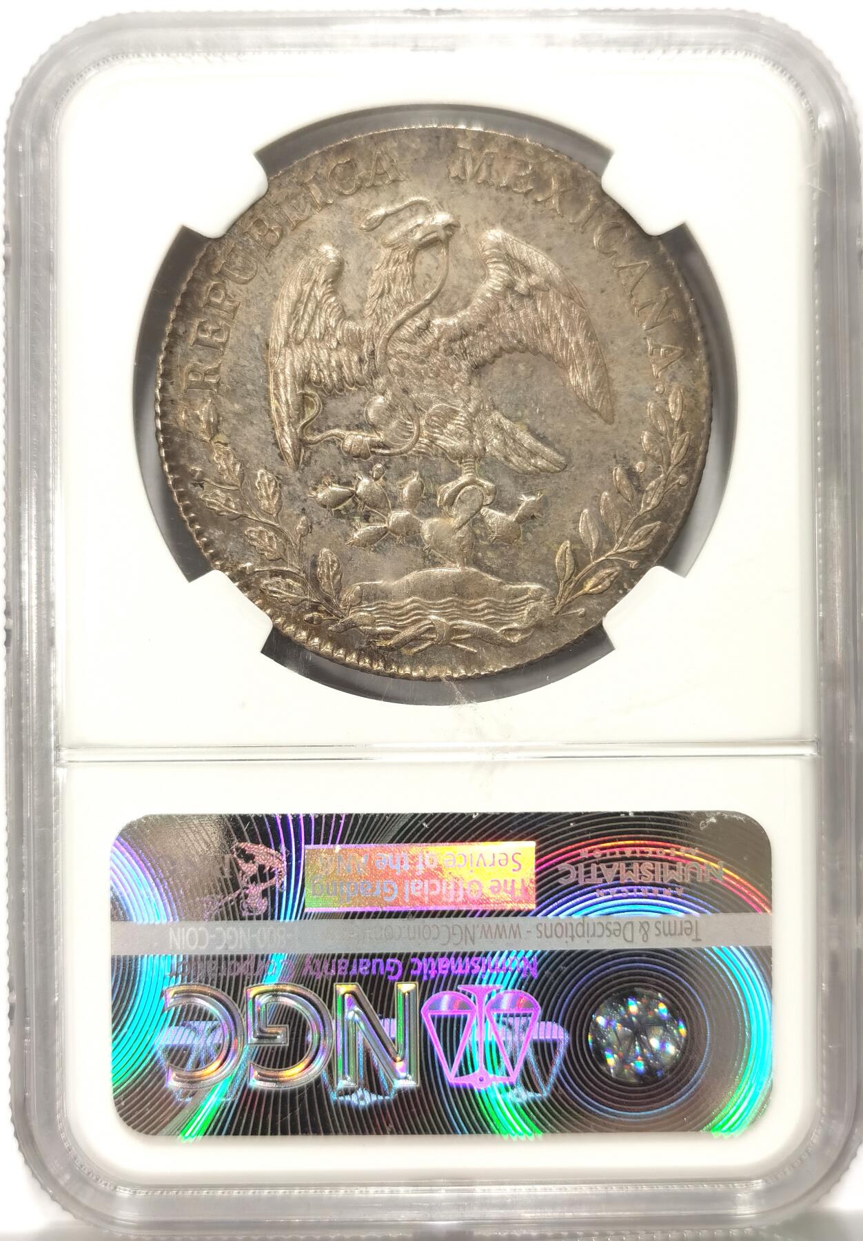 博洋堂“不负春光”二月精品专场暨第112期（全场包邮） NGC MS62 墨西哥1887年ZS中期鹰洋，年份较少，古色古香，状态难得