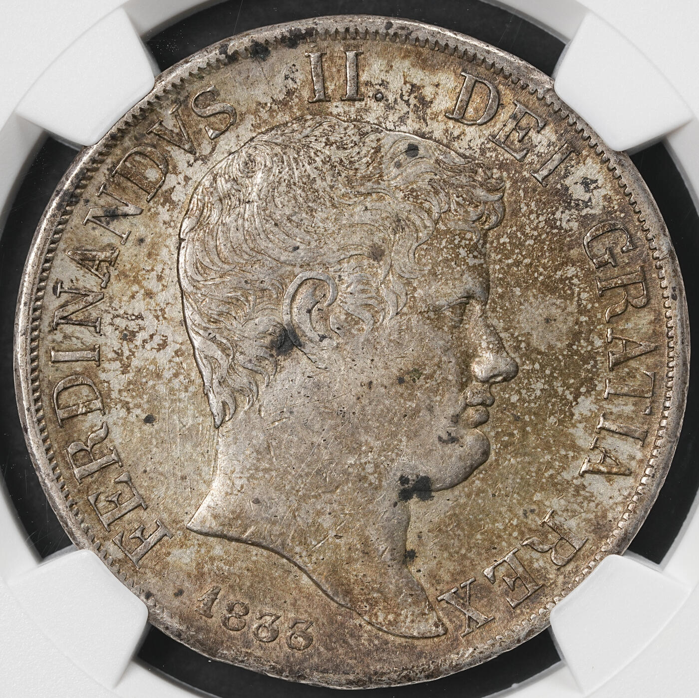 修遠堂世界钱币第五十九期 NGC AU58 1833年那不勒斯和西西里王国120 GRANA大银币