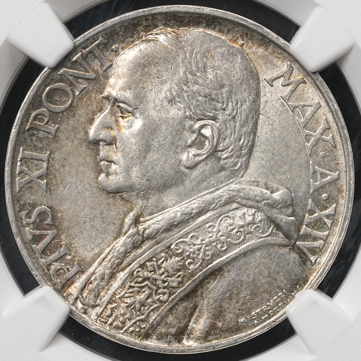 修遠堂世界钱币第五十九期 NGC MS62 1935年梵蒂冈10里拉银币