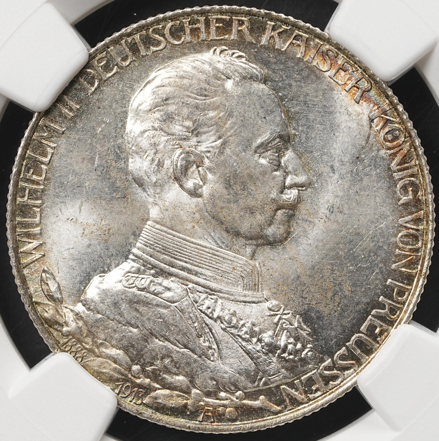 修遠堂世界钱币第五十九期 NGC MS64 1913年威廉二世执政25周年纪念2马克银币