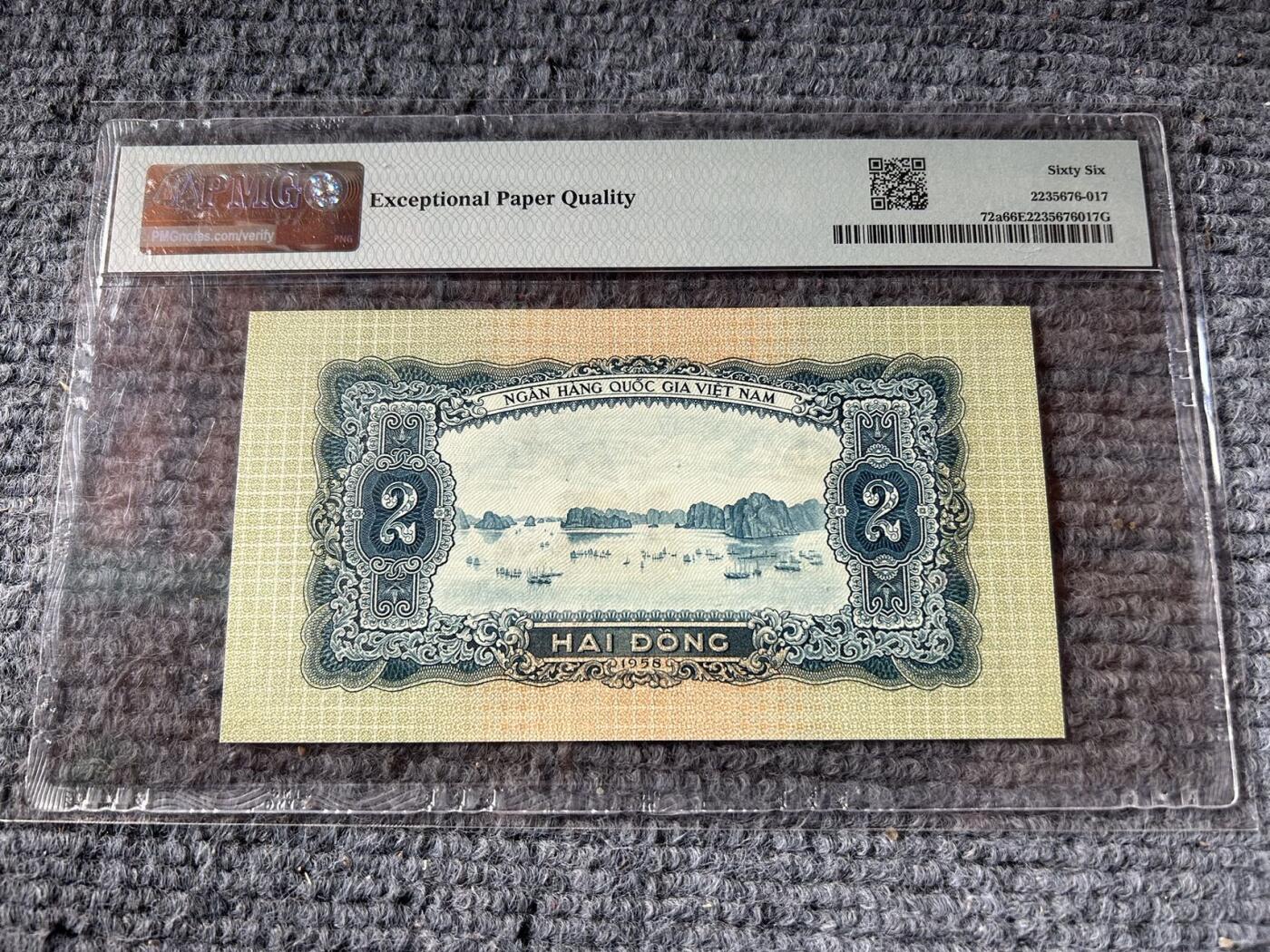 收藏联盟Quantum Auction 第410期拍卖 @征集拍品 长期供货可享分佣福利  1958年越南2盾 PMG66E