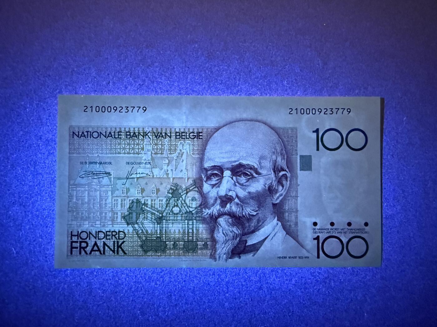 《艾美收藏》(原张总收藏)第189期-周一外币畅拍场 比利时100法郎 UNC 比利时建筑师贝埃尔 无4