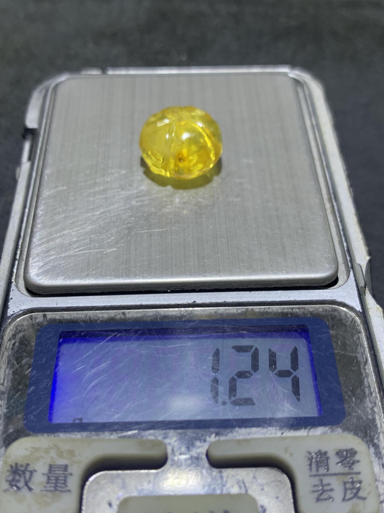 天然通货乌克兰原矿蜜蜡瓜珠一颗！！