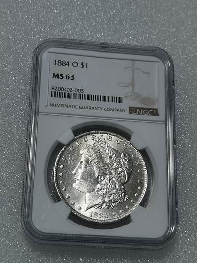 天下钱庄专场欢迎参拍 - NGC MS63 1884美国摩根一美元银币