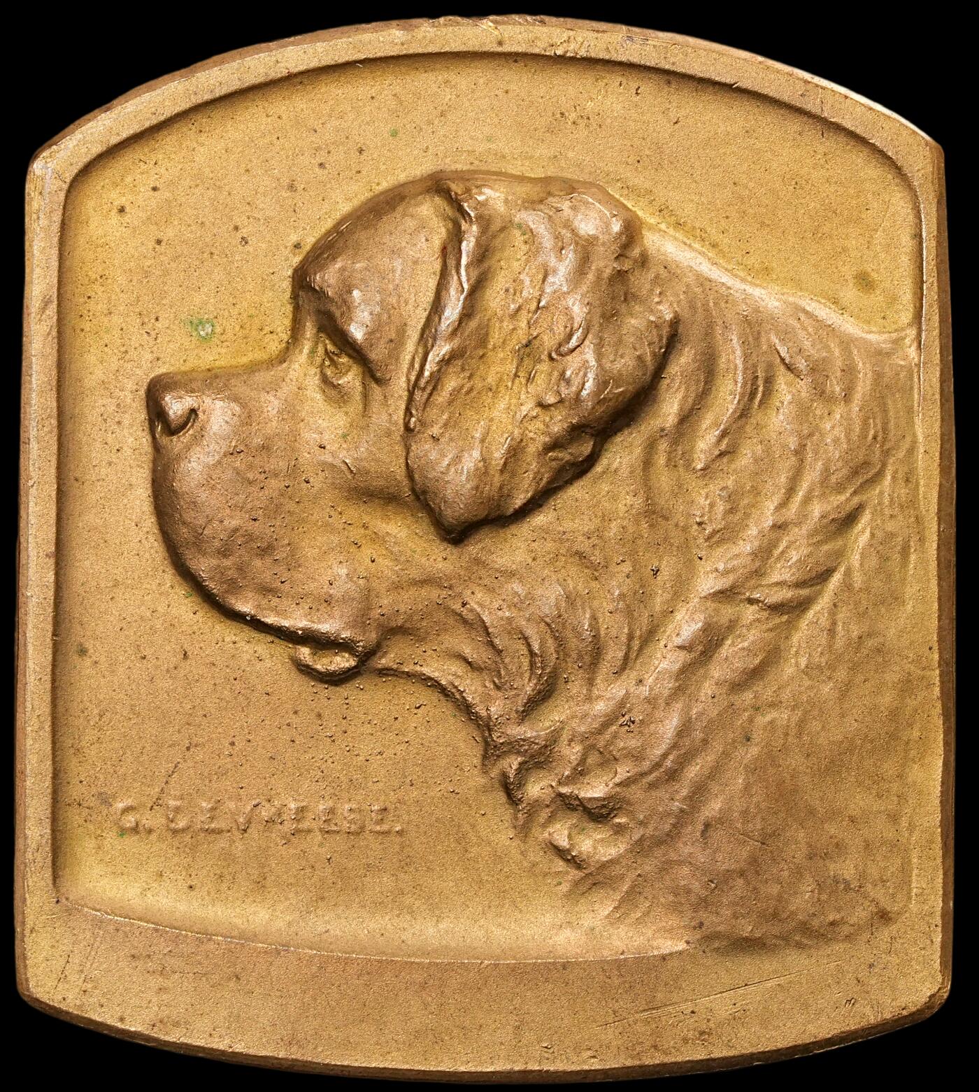 修遠堂世界钱币第五十九期 1913年比利时犬类俱乐部5周年庆典章牌 45.60X40.10mm，37.37g