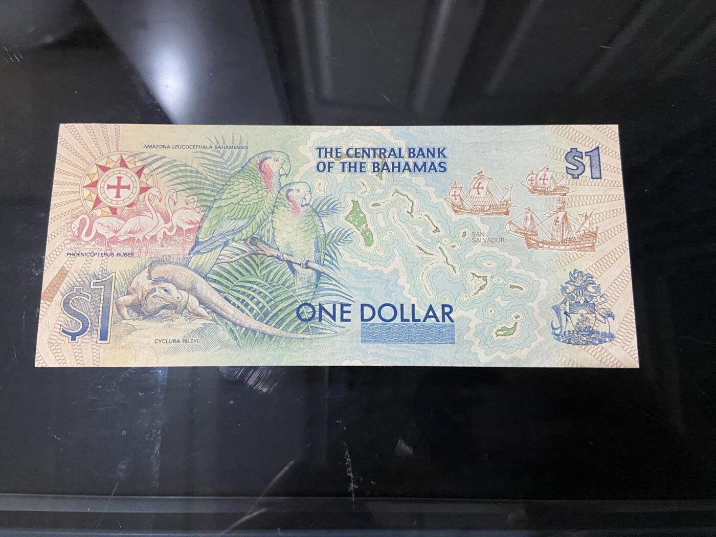【炜奕收藏】，第二十六期 巴哈马1元纪念钞，哥伦布发现美洲大陆，UNC品相