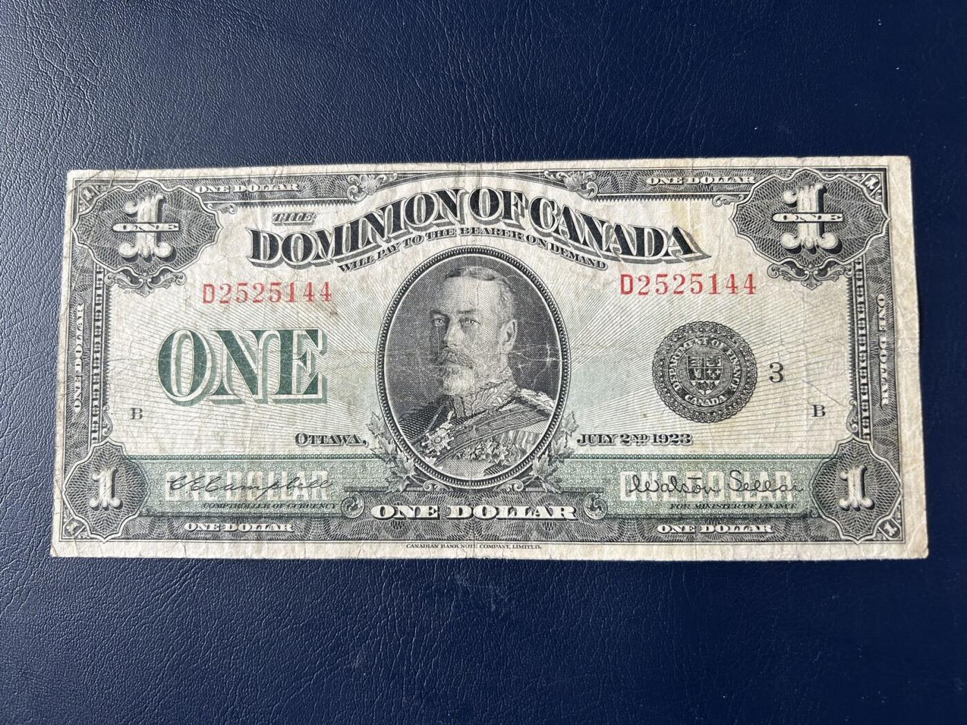 收藏联盟Quantum Auction 第410期拍卖 @征集拍品 长期供货可享分佣福利  1923年加拿大1加元 流通VF品