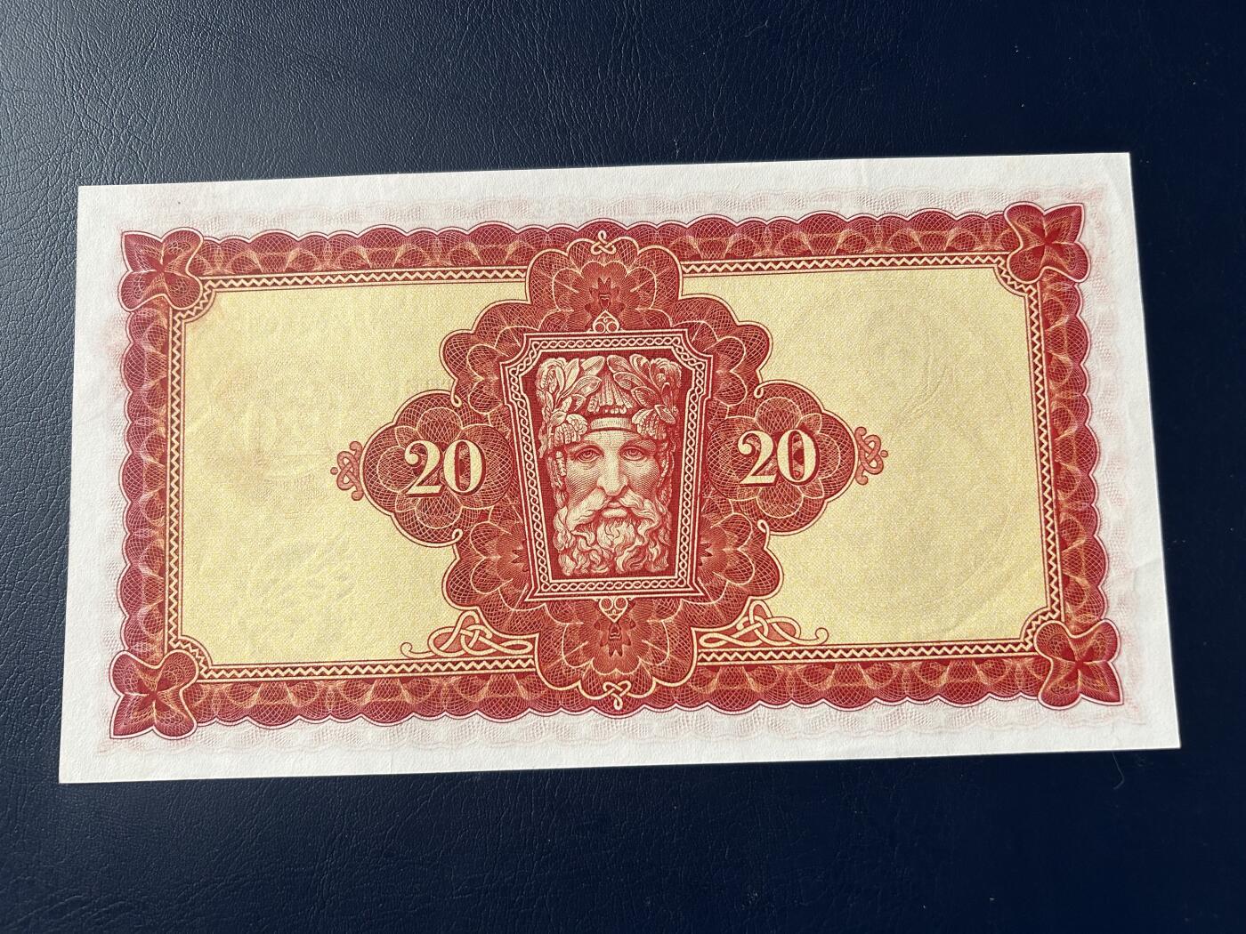收藏联盟Quantum Auction 第410期拍卖 @征集拍品 长期供货可享分佣福利  1975年爱尔兰20镑 大票幅 Au品