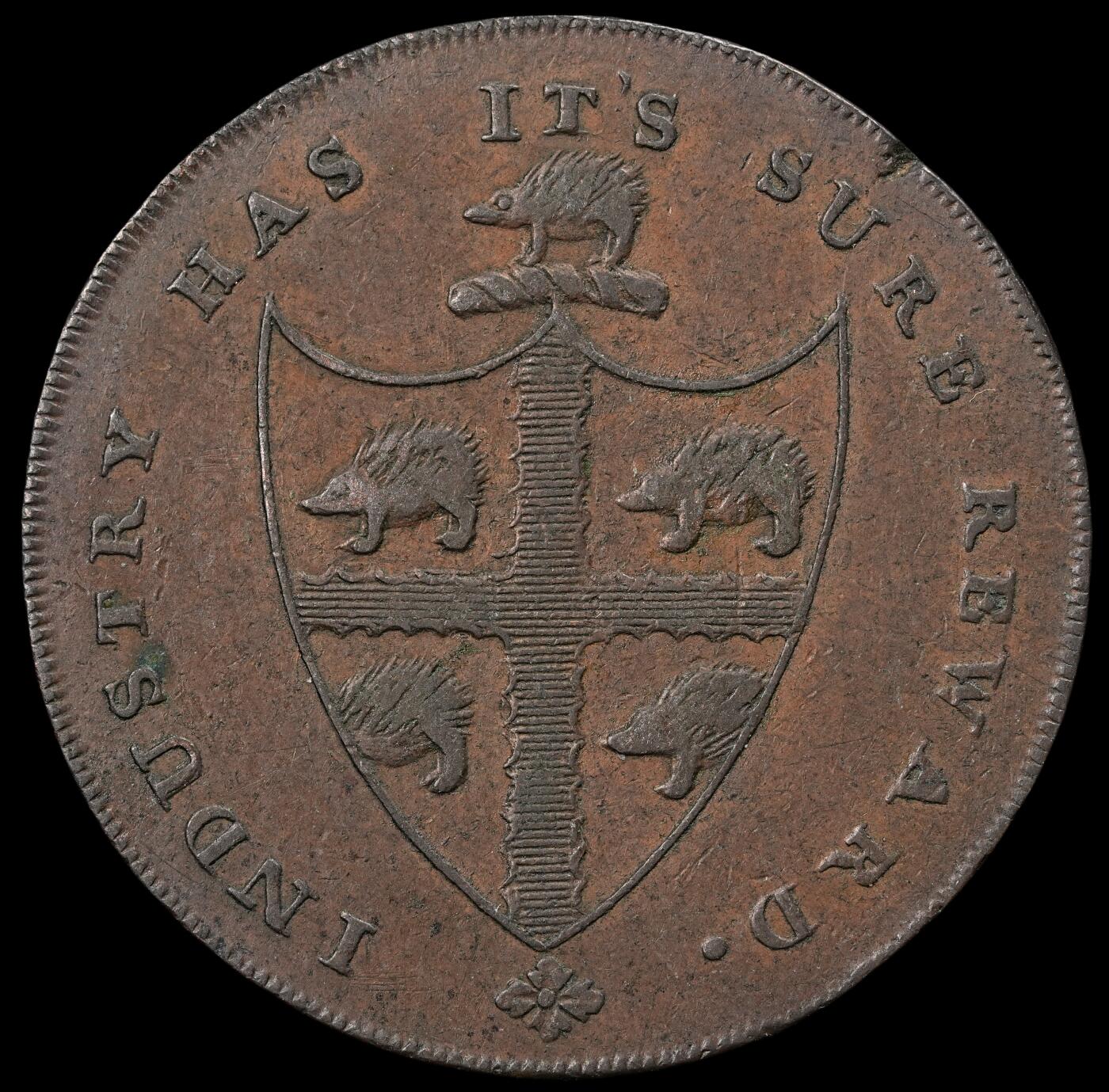 修遠堂世界钱币第五十九期 1793年伯明翰1/2便士代用币